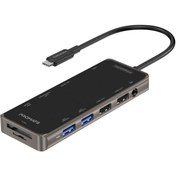 Resim Promate PrimeHub-Pro USB Hub Ultra Hızlı Type-C, USB, HDMI, Ethernet, Kart Okuyucu 