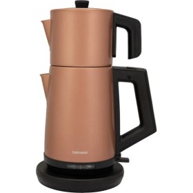 Resim Goldmaster Akasya Gold Xl 2200 Watt Patentli Damlatmayan Tasarımı Çelik Çay Makinesi ve Su Isıtıcısı 