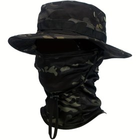 Resim Kamuflaj Beanie Beret Seti Geniş Kenarlı Şapka Erkekler için Güneş Koruma Askeri Taktik Balıkçı Kapağı Kalınlaştırılmış Nefes Alabilir Katlanabilir Yumuşak Şapka Dış Mekan Sporları Doğa Yürüyüşü Kamp Plaj Seyahat Balıkçılık Şapkası 