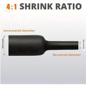 Resim Dashanshop 4mm 39.37inç 4:1 Oran Isı Büzülmeli Tüp Siyah Anti-korozyon Dayanıklı Çok Tell 
