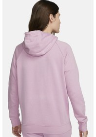 Resim Nike Sportswear Essential Fleece Full Zip Hoodie Kadın Kapüşonlu Sweatshirt Pembe Pembe 
