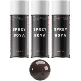 Resim 3 Adet Ral 8017 Çikolata Kahverengi Sprey Boya 400 Ml. 