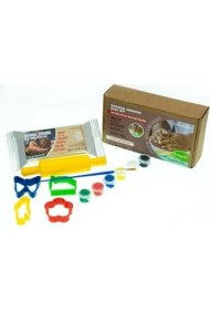 Resim Doğal Seramik Kil Seti,kırmızı/terracotta 250 gr Hava Ile Kuruyan Kil Hamur,kalıplar,merdane,fırça,6 Renk Akrilik,şekillendir,kalıpla,kurut,. Montessori Sınıfları Için Ideal Toksik Değil 