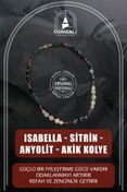 Resim OSMANLI DOĞAL TAŞ Isabella, Sitrin Anyolit Akik Doğal Taş Kolye 