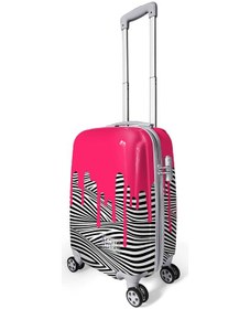 Resim Coral High Desenli Kabin Boy Valiz 50cm 16552 Pembe 