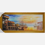 Resim Mina Art Çerçeveli Linen Baskı Tablo 50x110 cm 