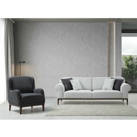 Resim Minar London 3 1 Berjer Koltuk Takım(ARES BYZ KOYU GRİ) 