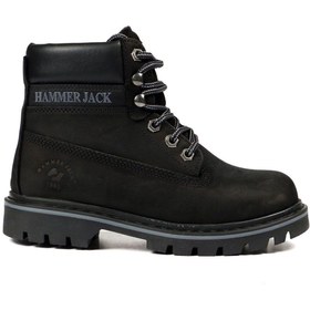 Resim Hammer Jack 102 16600-G Siyah Crazy Kadın Hakiki Deri Bot 