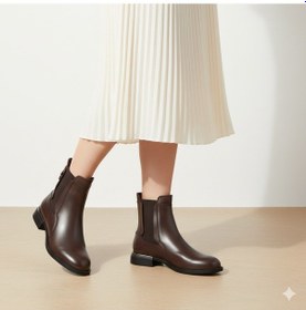 Resim Mammamia D25kb-8325 Hakiki Deri Kadın Bot Kahve 