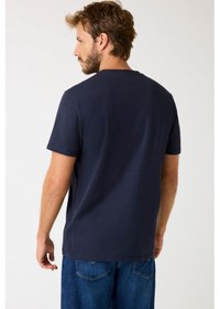 Resim Guess Baskılı Erkek T-shirt Lacivert 
