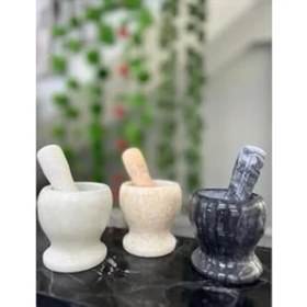 Resim Cilalı Mermer Havan 