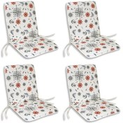 Resim Sandalye Minderi Arkalıklı Lastikli Süngerli-4 Adet(Marin-Çapa) (521013588) 