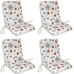 Resim Sandalye Minderi Arkalıklı Lastikli Süngerli-4 Adet(Marin-Çapa) (521013588) 