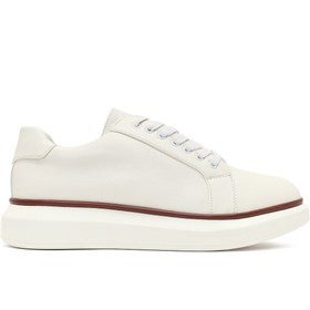 Resim Derimod Erkek Beyaz Bağcıklı Kalın Tabanlı Sneaker 25WFD6947PV 