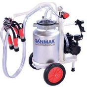 Resim Mini Tek Sağım Süt Sağma Makinası Tek Güğüm - Alüminyum 