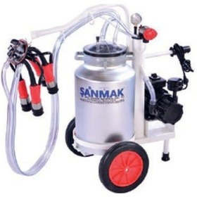 Resim Mini Tek Sağım Süt Sağma Makinası Tek Güğüm - Alüminyum 