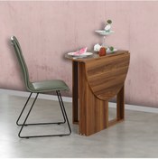 Resim Pasifichome Middle Açılır Kapanır Mutfak Masası Ceviz / Yuvarlak Yemek Masası 