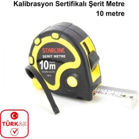Resim Kalibrasyon Sertifikalı şerit metre 10 metre 