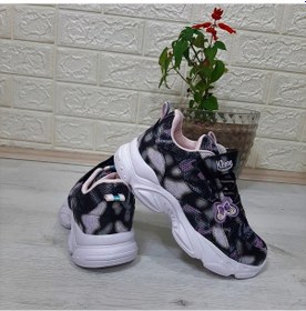 Resim M.p One 3216 Siyah Simli Cırtlı Hafif Rahat Kız Çocuk Spor Ayakkabı 001 