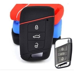 Resim Vw Passat Uyumlu B 8 Silikon Anahtar Kılıfı (Siyah) 