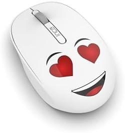 Resim INCA WENNY IWM-245BT DESİNG 3D WİRELESS MOUSE- BEYAZ, Sevimli Emoji Karakterli,2.4 GHz Nano USB,Ergonomik Zarif Kullanım Şekli, Konforlu Dokunuş Hissi,1200 Dpi, 10M Çekim Mesafesi,Uyku Modu 