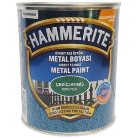Resim Hammerite Koyu Yeşil 0,75 Litre Direkt Pas Üstü Çekiçlenmiş Metal Boyası (MARSHALL.5093402) 