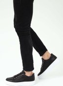 Resim Kemal Tanca Tamer Tanca Erkek Hakiki Deri Siyah Deri Sneakers & Spor Ayakkabı 