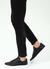Resim Kemal Tanca Tamer Tanca Erkek Hakiki Deri Siyah Deri Sneakers & Spor Ayakkabı 