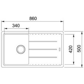 Resim Franke Basis Granit Bfg 611-86 Eviye. Bianco 