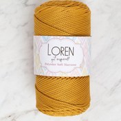 Resim Loren Polyester Soft Macrame Hardal El Örgü İpi - LM061 - 34449 