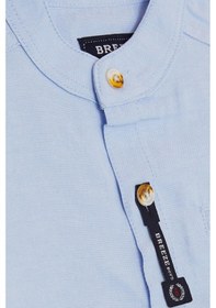 Resim Breeze Girls & Boys Erkek Çocuk Gömlek Armalı Düğmeli 3-7 Yaş, Açık Mavi-açık Mavi Açık Mavi 