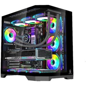 Resim Gm Game Master F-7 Edge 7x Argb Pwm Fan Siyah Atx Akvaryum Gaming Kasa Oyuncu Kasası 