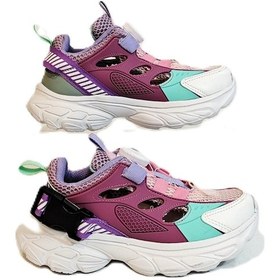 Resim M.p One 3409 Pembe Makaralı Yazlık Kız Çocuk Spor Ayakkabı Pembe 