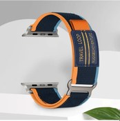 Resim Gaojunshop01 İwatch Ultra Serisi İçin Dayanıklı Dokuma Spor Kordon Koyu Lacivert 44 45 46 49 Mm Nefes Alabilir Hafif 