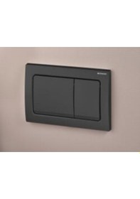 Resim Geberit Alpha30 115.055.14.1 Kumanda Paneli, Çift Basmalı, Siyah Siyah 