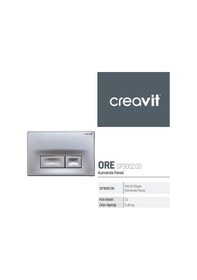 Resim Creavit Gömme Rezervuar Asma Klozet için mat Gri Kumanda Paneli Gri 