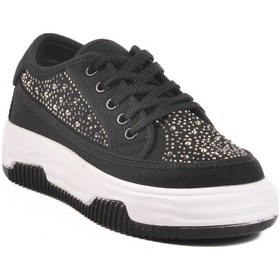 Resim Aspor Siyah Taşlı Bağcıklı Kadın Spor Ayakkabı Çok Renkli 