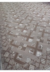 Resim Savan Dokuma Halı Örtüsü 6m² Kahverengi 