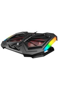 Resim Rampage Ad-rc11 Spider Çift Fanlı 15 17" Rgb Yükselik Ayarlı Laptop Soğutucu Stand 