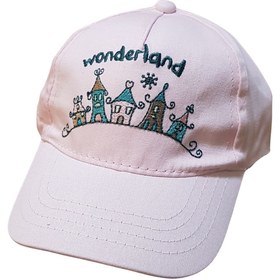 Resim Kitti Kız Bebek 1-3 Yaş Yazlık Siperli Wonderland Pamuklu Şapka 48 Cm 