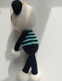Resim CanansCraft Amigurumi Panda Bebek Örgü Oyuncak Çocuk Oyuncağı Uyku Arkadaşı 