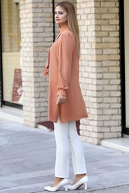 Resim Esilanur Işıl Tesettür Tunik Camel 