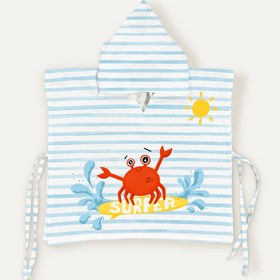 Resim Surfer Crab %100 Organik Pamuk Müslin Panço - 3-4 Yaş 