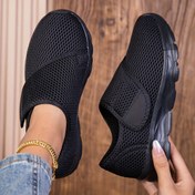 Resim Geniş ve Şşik Ayaklar için Kadın Spor Ayağı - Adjustable Kayışlı, Yumuşacık Üst Malzeme, İnce Nefes Alabilir Taban – Gün Boyu Konforlu Sneaker 
