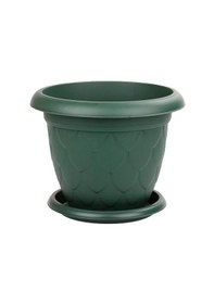 Resim Omnipazar So-d009 Damla Desen Tabaklı Saksı Takımı 17 Litre No:9 Yeşil 