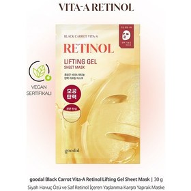 Resim Goodal Black Carrot Vita-a Retinol Lifting Gel Sheet Mask - Siyah Havuç Özlü Retinol Yüz Maskesi 