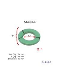 Resim Klingrit Conta Yeşil 3/4'' 20 Adet 24 16 0,2 