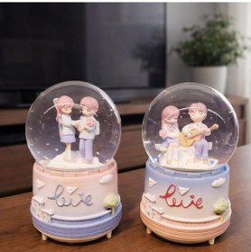 Resim Büro Ev Ofis Dekoru İçin Tekli Romantikler Kar Küresi 