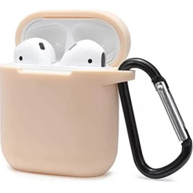 Resim Airpods 2 (2.nesil) Sert Silikon Kılıf Bej 
