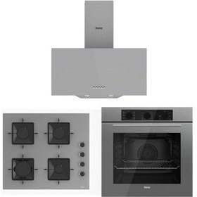 Resim Ferre QBL62CPR - SS208 - D088 Gri Ankastre Set 